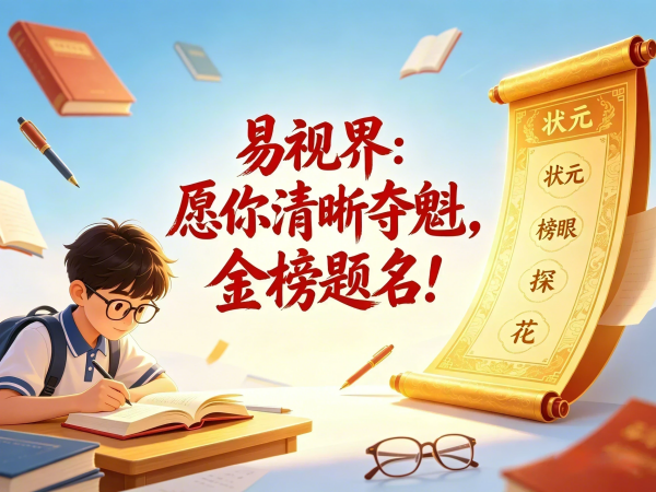 易视界祝愿全国高考生:明眸阅卷,清视未来!