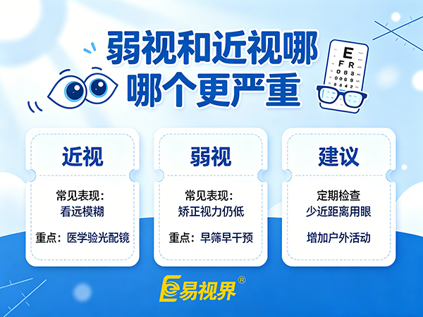 弱视和近视哪个严重 易视界视光中心