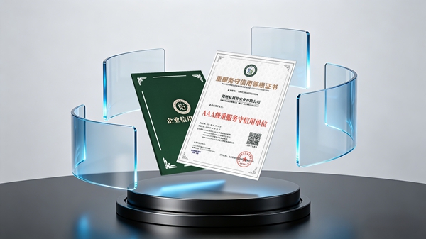 热烈祝贺易视界荣膺AAA级重服务守信用单位